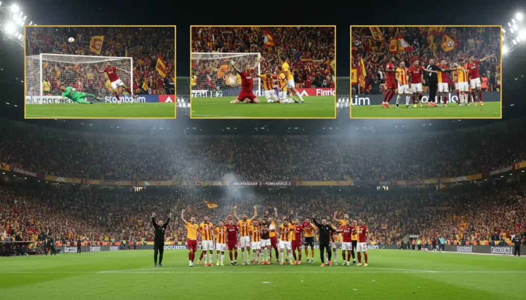 Galatasaray, Fenerbahçe’yi 3-0 Yenerek Şampiyonluk Yolunda Büyüktü